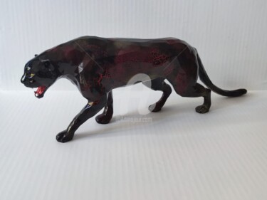 Scultura intitolato "Black Panther - CRA…" da Ded2008, Opera d'arte originale, Resina