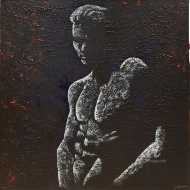 Peinture intitulée "Nu masculin" par Ded, Œuvre d'art originale, Acrylique
