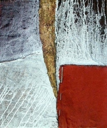 Pintura intitulada "rosso trafitto" por Massimo Bardi, Obras de arte originais