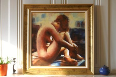 Peinture intitulée "nu de profil - toil…" par D.H.Louis, Œuvre d'art originale