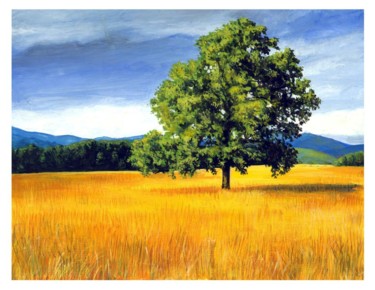 Painting titled "un arbre" by D.H.Louis, Original Artwork
