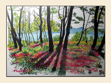 Peinture intitulée "paysage" par D.H.Louis, Œuvre d'art originale