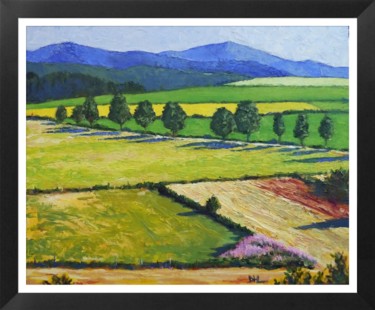 Peinture intitulée "Countryside" par D.H.Louis, Œuvre d'art originale, Huile