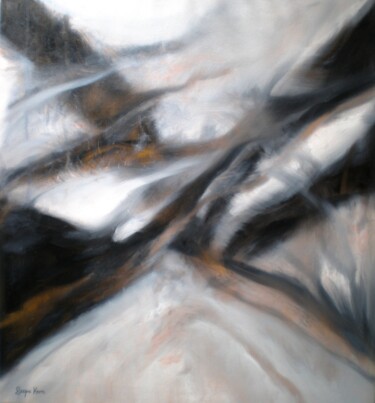 Painting titled "Rising Mists" by Deepa Kern, Original Artwork, Oil