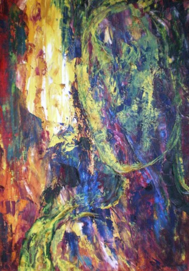 Malerei mit dem Titel "Aura of a Woman" von Deepa Kern, Original-Kunstwerk, Öl