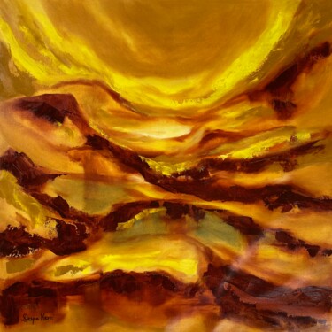 Painting titled "Landscape In Light" by Deepa Kern, Original Artwork, Oil