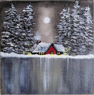 Schilderij getiteld ""Christmas Miracle"" door Deepali Moray, Origineel Kunstwerk, Acryl