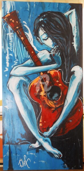 Painting titled "femme is smoking wi…" by Def, Original Artwork, Other