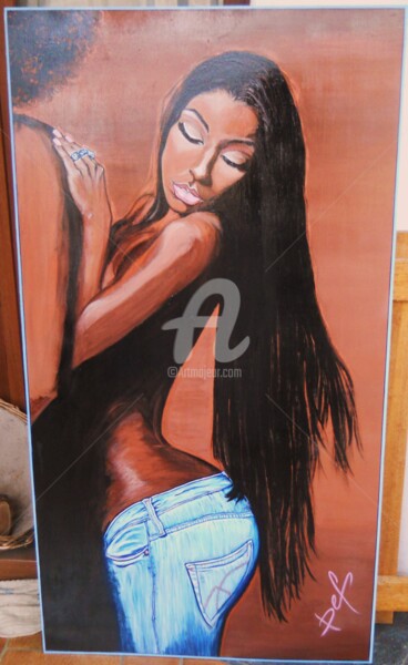 Peinture intitulée "blacksensuellewoman…" par Def, Œuvre d'art originale, Autre