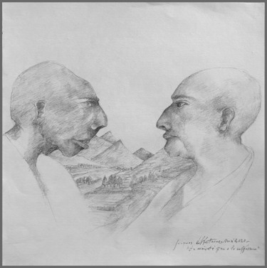 Dessin intitulée ""La naïveté face à…" par Jacques Deffontaine, Œuvre d'art originale, Crayon