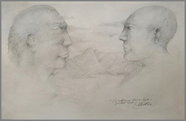 Dessin intitulée ""La suffisance face…" par Jacques Deffontaine, Œuvre d'art originale, Crayon