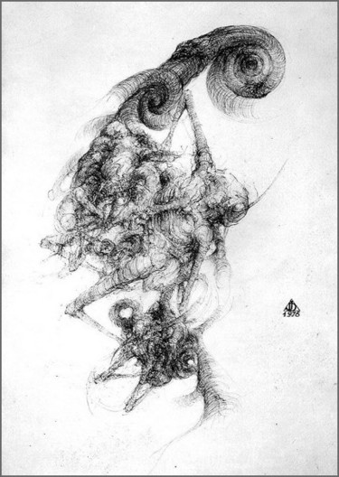 Peinture intitulée "L'ombilic des limbe…" par Jacques Deffontaine, Œuvre d'art originale, Huile