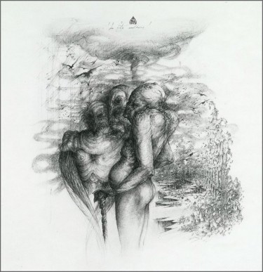 Peinture intitulée "La fête nucléaire" par Jacques Deffontaine, Œuvre d'art originale, Huile