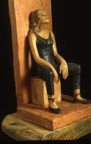 Sculptuur getiteld "Pausa" door Vincenzo De Filippis, Origineel Kunstwerk, Terra cotta