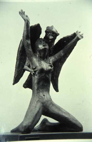 Sculptuur getiteld "L'ultimo grido" door Vincenzo De Filippis, Origineel Kunstwerk, Terra cotta