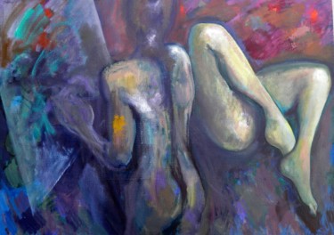 Malerei mit dem Titel "ню" von Victor Tretyakov, Original-Kunstwerk, Öl