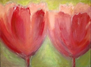 Malerei mit dem Titel "Tulpen" von Thea De Gier, Original-Kunstwerk