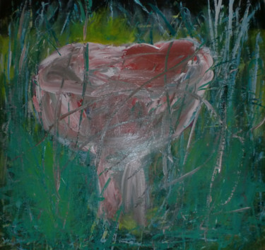 Schilderij getiteld "Mushroom at dusk" door Thea De Gier, Origineel Kunstwerk