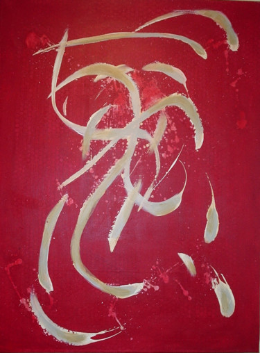 Картина под названием "abstract 1" - Thea De Gier, Подлинное произведение искусства