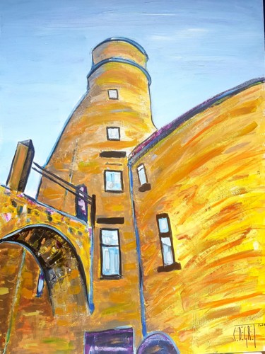 Le château de Boussagues Peinture intitulée "Le château de Bouss…" par Claude Degret, Œuvre d'art originale, Acrylique