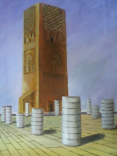 Peinture intitulée "hassan_rabat.JPG" par Mounir Dehane, Œuvre d'art originale