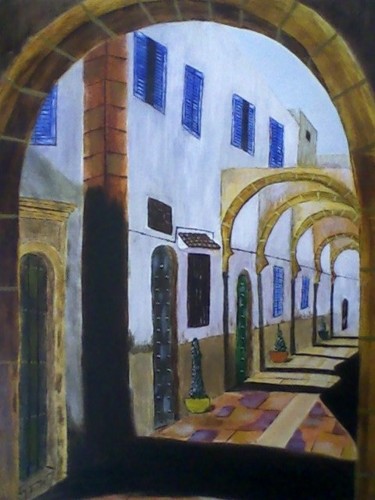 Malerei mit dem Titel "Essaouira" von Mounir Dehane, Original-Kunstwerk