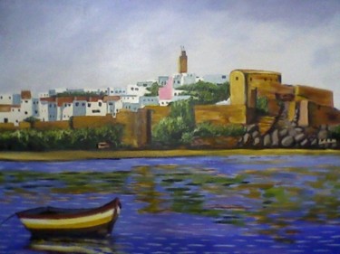 Painting titled "oudayas_rabat" by Mounir Dehane, Original Artwork, Oil