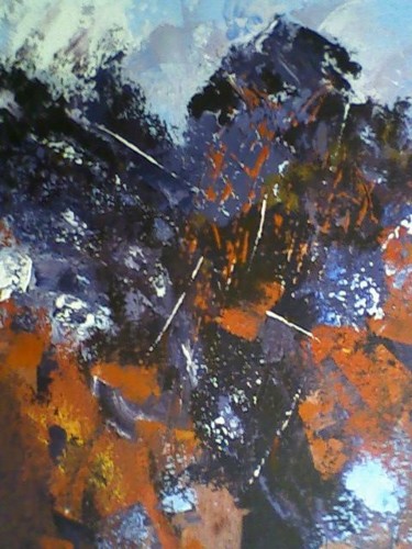 Painting titled "Tempete" by Mounir Dehane, Original Artwork, Oil