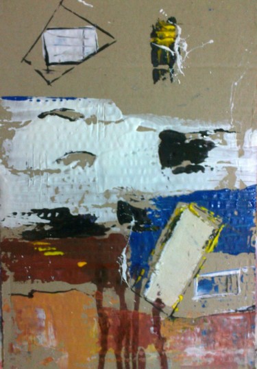 Painting titled "Abstrait 00005" by Mounir Dehane, Original Artwork, Oil