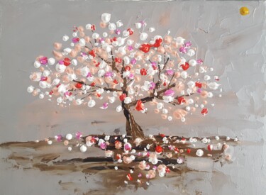 Painting titled "Tree Abstrait" by Ilona Shmonova, Original Artwork, Acrylic