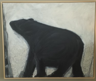 Painting titled "Bear" by Deirdre Betteridge, Original Artwork, Oil