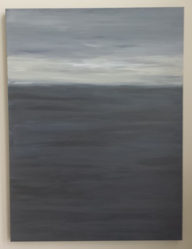 Painting titled "Ocean Skies" by Deirdre Betteridge, Original Artwork, Oil