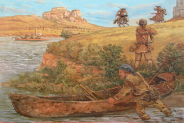 Pintura intitulada "Landscape 3" por Dejan Djurovic, Obras de arte originais, Óleo Montado em Armação em madeira