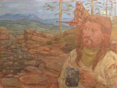 Malerei mit dem Titel "Landscape 4" von Dejan Djurovic, Original-Kunstwerk, Öl