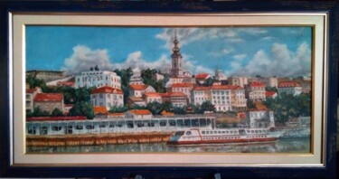 Pintura intitulada "Belgrade" por Dejan Gulicoski, Obras de arte originais, Óleo