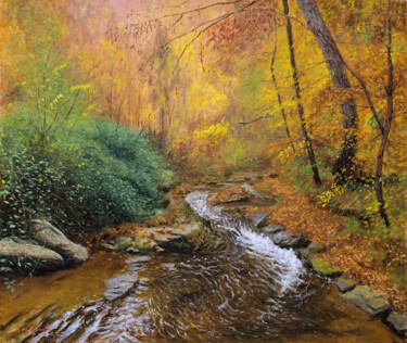 Painting titled "Colors of Autumn" by Dejan Trajkovic, Original Artwork, Oil