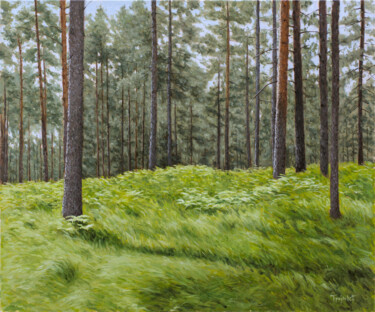 Peinture intitulée "Summer in the Pine…" par Dejan Trajkovic, Œuvre d'art originale, Huile