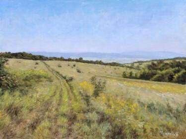 Painting titled "Meadow in Rabbit Sl…" by Dejan Trajkovic, Original Artwork, Oil