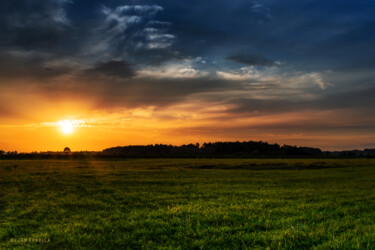 Photography titled "Sunset in the field" by Dejan Travica, Original Artwork, Digital Photography