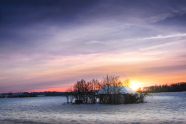 摄影 标题为“Hut in the snow” 由Dejan Travica, 原创艺术品, 数码摄影