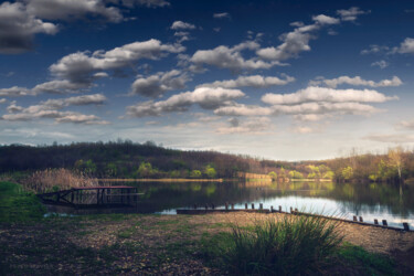 Fotografia intitulada "The small lake in e…" por Dejan Travica, Obras de arte originais, Fotografia digital