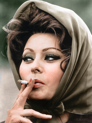 Photographie intitulée "Gorgeous Sophia Lor…" par Dejan Travica, Œuvre d'art originale, Photographie argentique