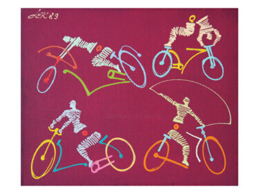 제목이 "bikes-30x25cm-1989-…"인 미술작품 Dek로, 원작, 아크릴
