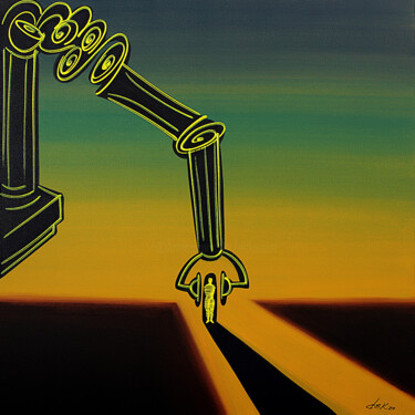 Peinture intitulée "artificial intellig…" par Dek, Œuvre d'art originale, Acrylique
