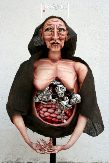 Escultura intitulada "Senhora do tempo" por Dekoque, Obras de arte originais, Resina