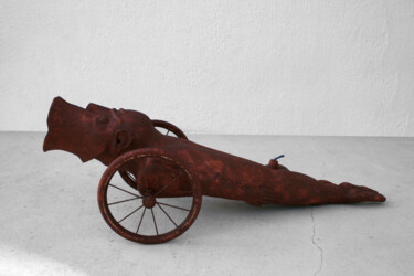 Sculptuur getiteld "Rupture" door Dekoque, Origineel Kunstwerk, Papier maché