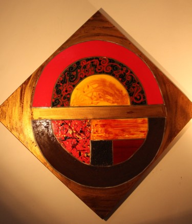 Malerei mit dem Titel "Terre Mère" von Artedelph, Original-Kunstwerk, Acryl Auf Keilrahmen aus Holz montiert