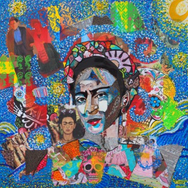 Pintura intitulada "L'Histoire de Frida…" por Artedelph, Obras de arte originais, Óleo