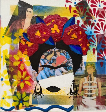 Peinture intitulée "Portrait de Frida K…" par Artedelph, Œuvre d'art originale, Acrylique