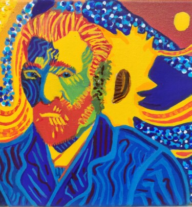 绘画 标题为“Van Gogh et son ore…” 由Artedelph, 原创艺术品, 丙烯 安装在木质担架架上